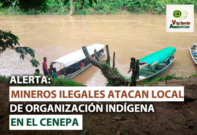 Mineros-ilegales-atacan-local-de-organizacion-indigena-en-el-cenepa