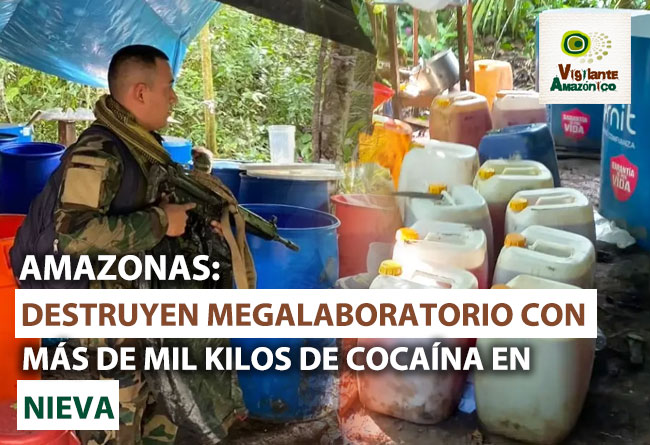 Destruyen-megalaboratorio-de-cocaína-en-Amazonas